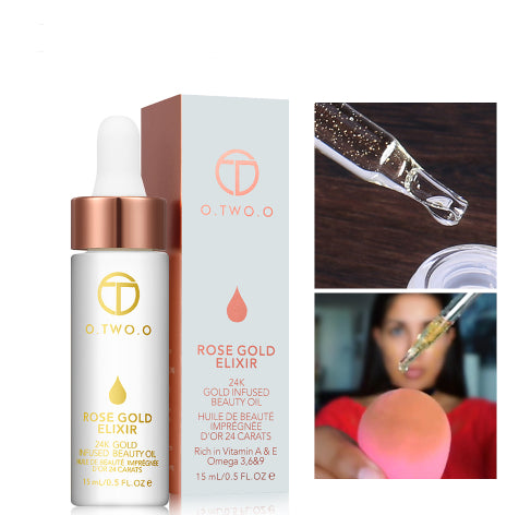 24k Rose Gold Elixir Skin Make Up Oil For Face Essential Oil Before Primer Foundation Moisturizing Face Oil Anti-aging - ROUTINE FASHION